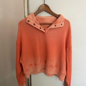 Orange quarter sweatshirt